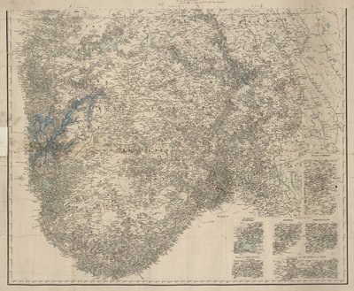 Mappa della Norvegia meridionale, senza titolo da P.A. Munch